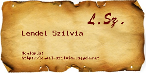 Lendel Szilvia névjegykártya