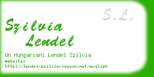 szilvia lendel business card